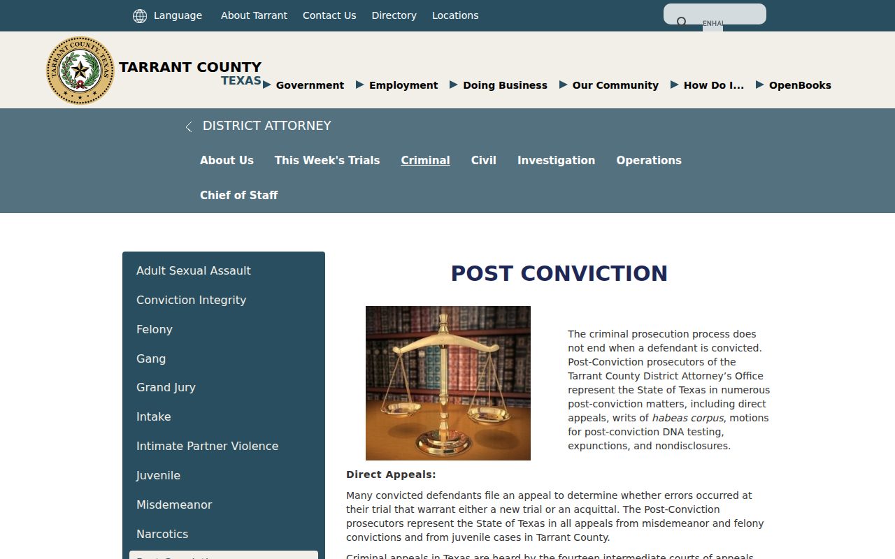 Criminal District Attorney – Post-Conviction (Expunction & Nondisclosure) screenshot